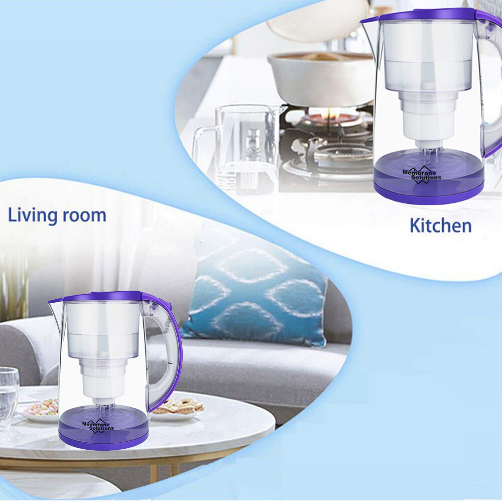 DP05 Water Filter Pitcher w/Filter,Long-Lasting 200gallons,Filtration Jug 12-Cup