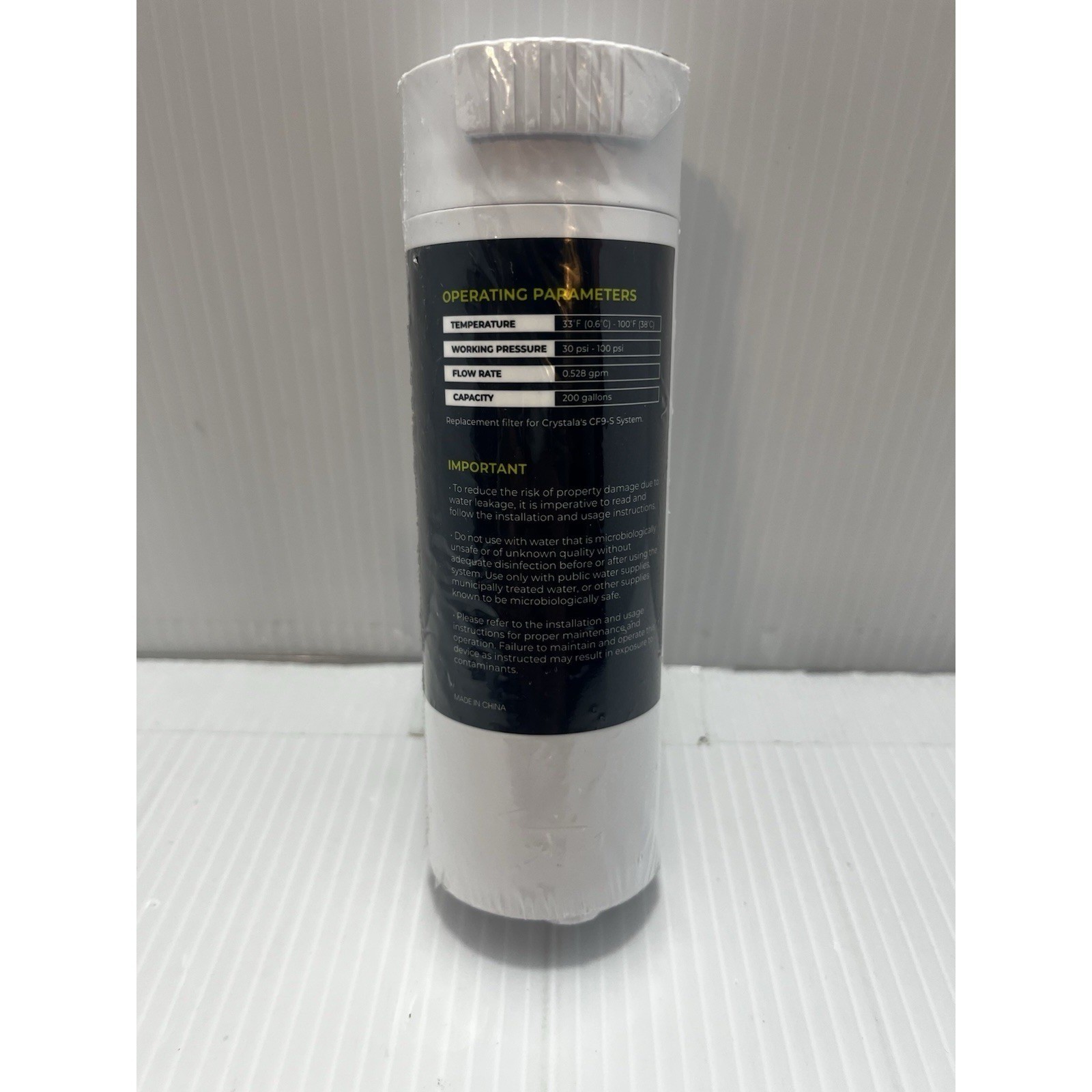 New Crystala Filters XWF Water Replaces Filter Refrigerator CF9 Sealed