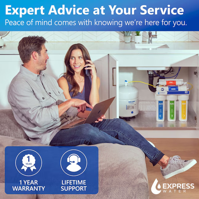 Express Water 3-Stage Whole House Water Filter System 15 GPM Carbon 5 Micron