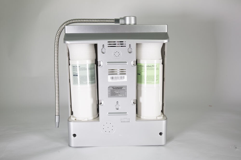 GAC+ACF Bawell 2195 alkaline water ionizer inside filters