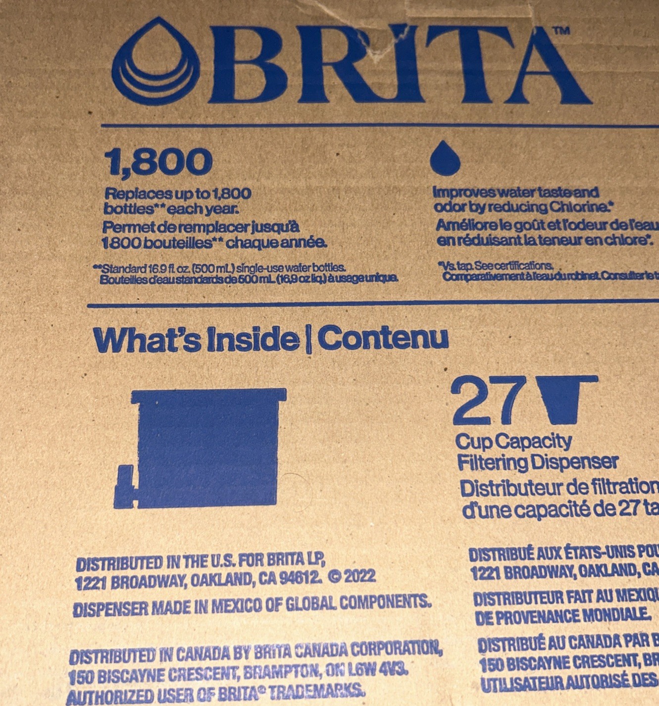 Brita ~ Ultramax ~*27 Cup*~ Filtered Water Dispenser ~ Gray ~ Sealed