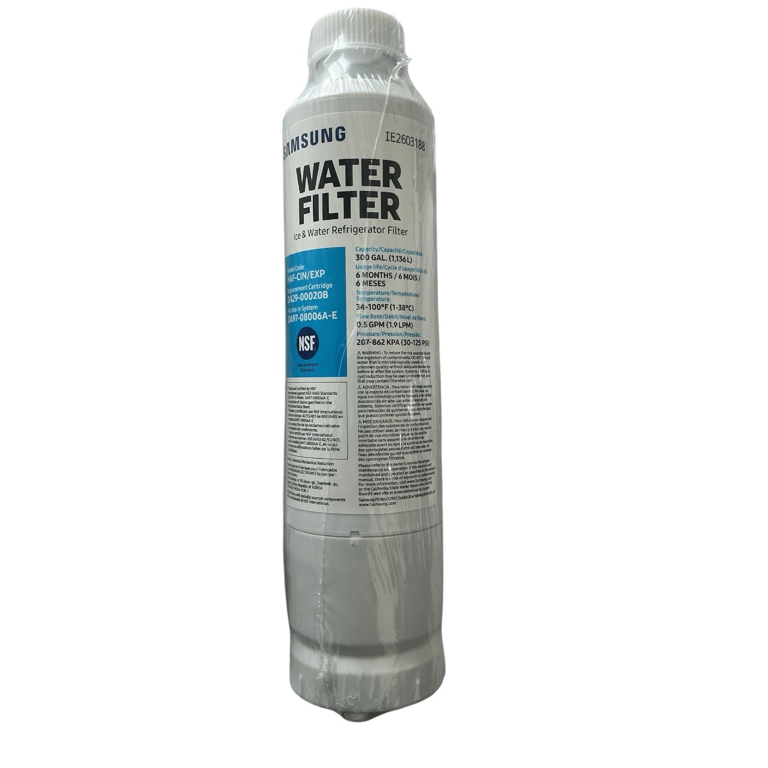 Samsung – Refrigerator Water Filter HAF-CIN/EXP – Ice Water NSF