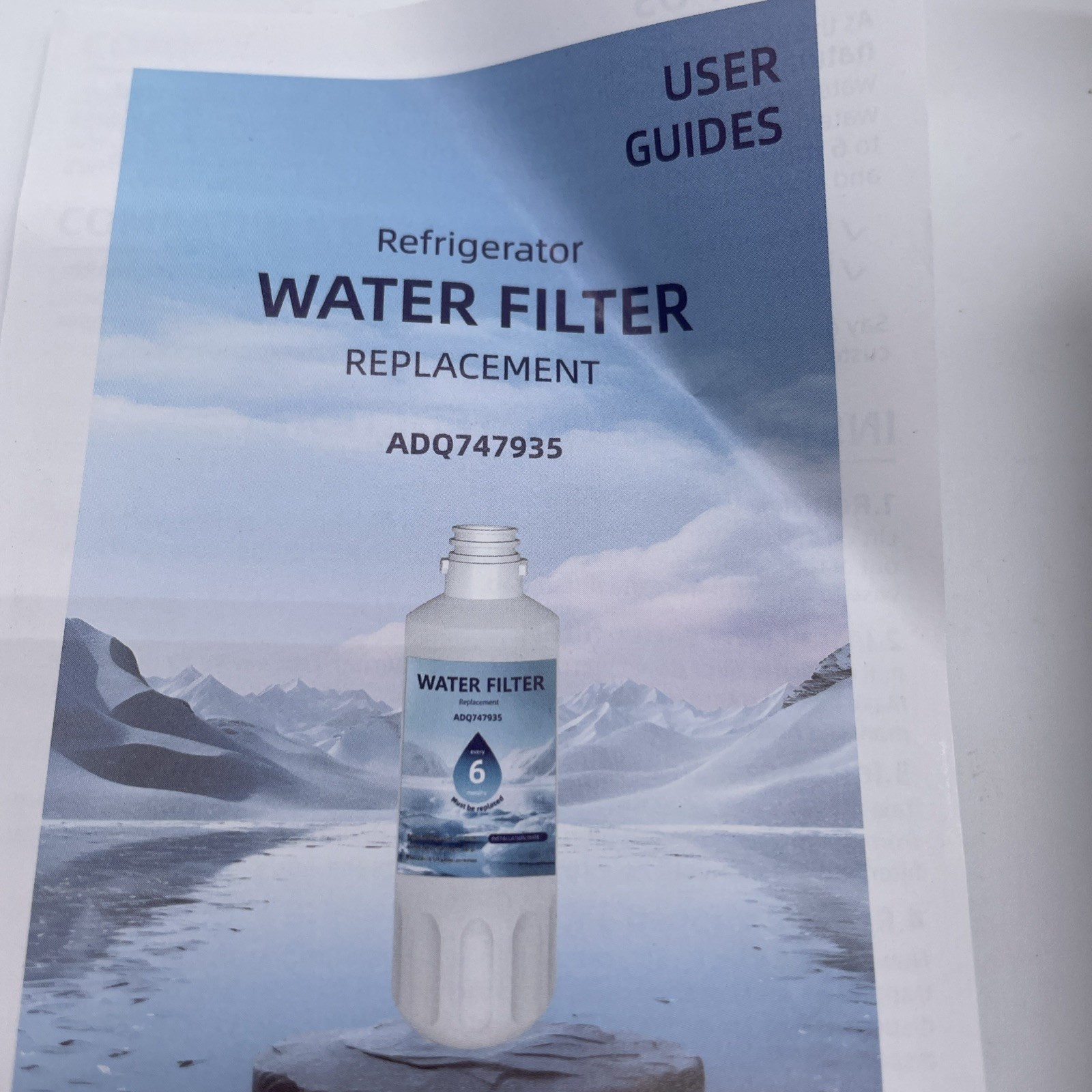 4-pack for LG LT1000P LT1000PC ADQ747935 Refrigerator Water Filter Replacement