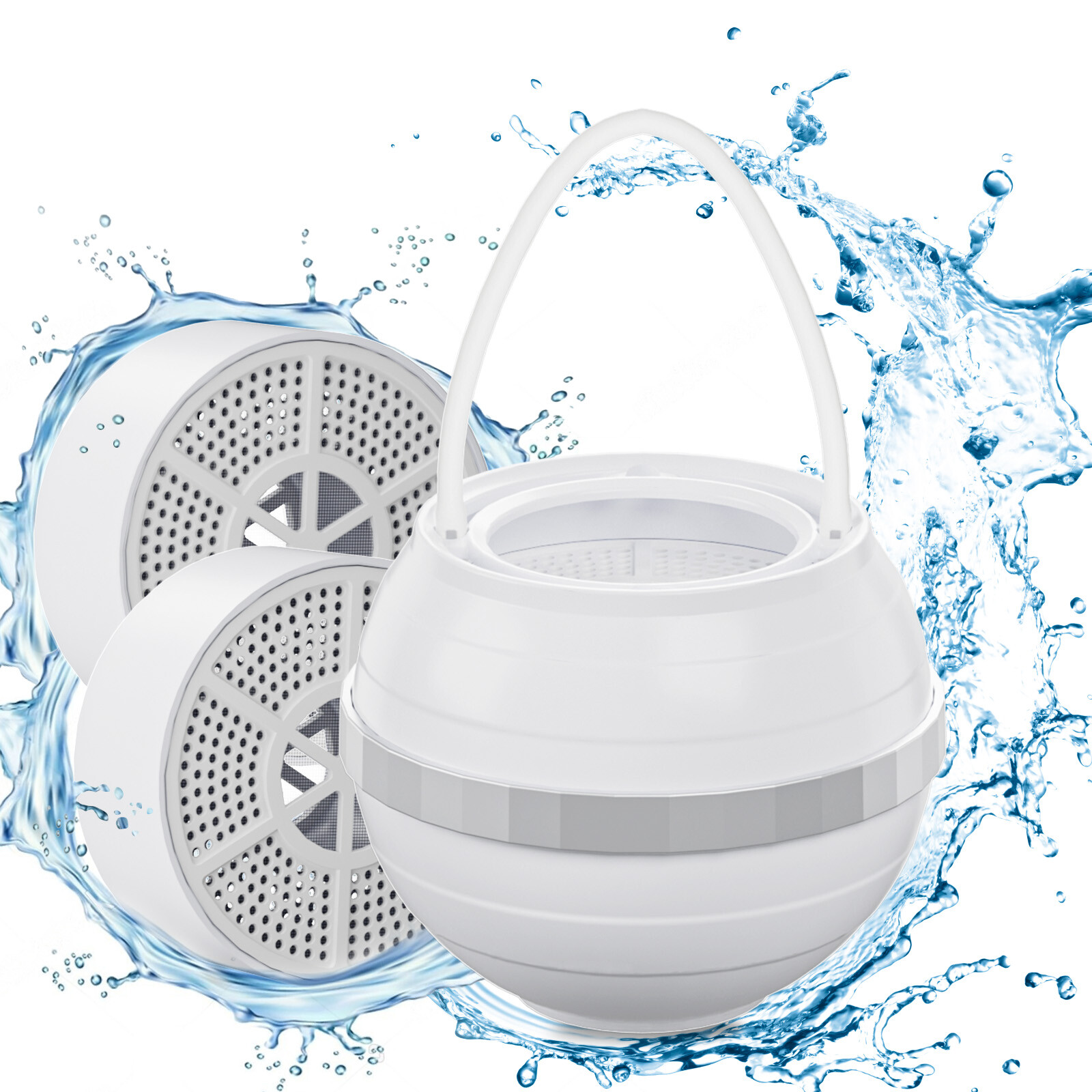 FEELSO Bath Filter for Tub Faucet, Bath Water Filter with 2 Filter Cartridges