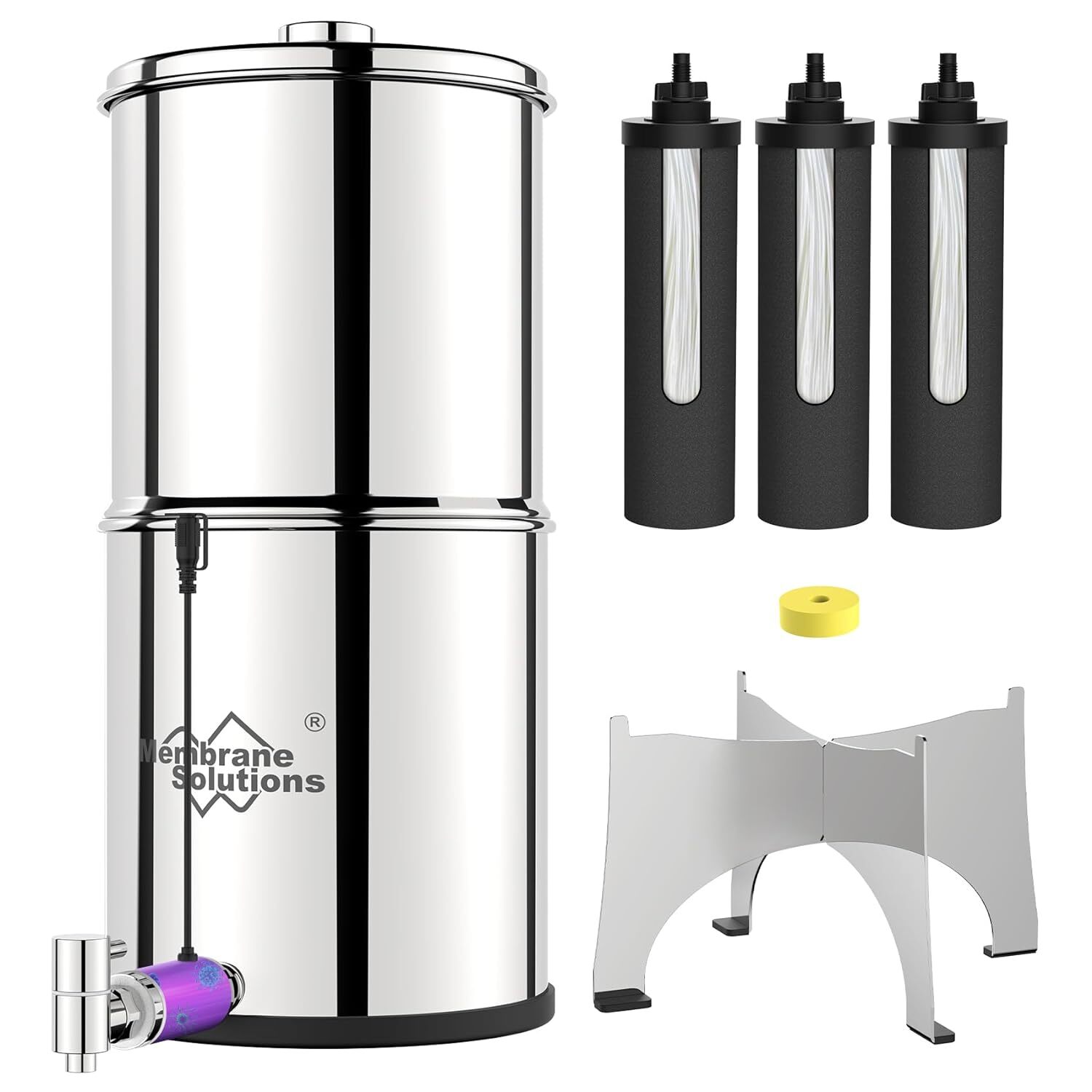 6L Gravity Water Filter Straw Bag Drinking Purifier Outdoor Camping Emergency
