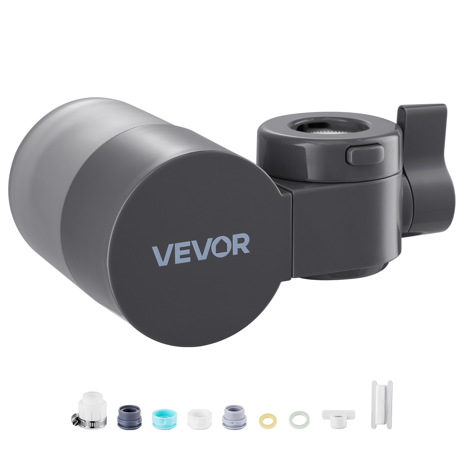 Faucet Mount Water Filter Sink Water Purifier for Kitchen Horizontal Gray