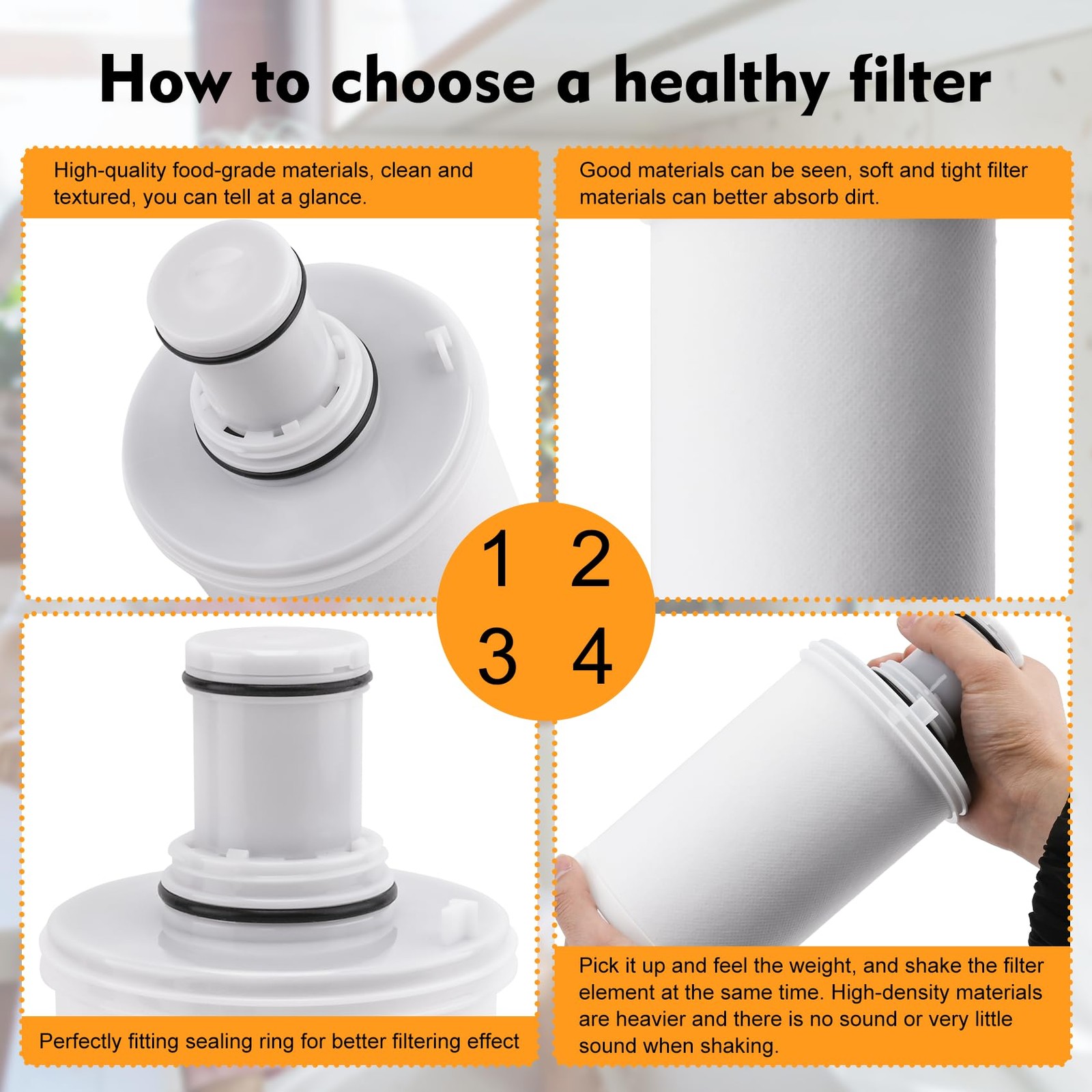 100186 Water Filter Replacement for Amway eSpring Purifier CTC Carbon 1-Year
