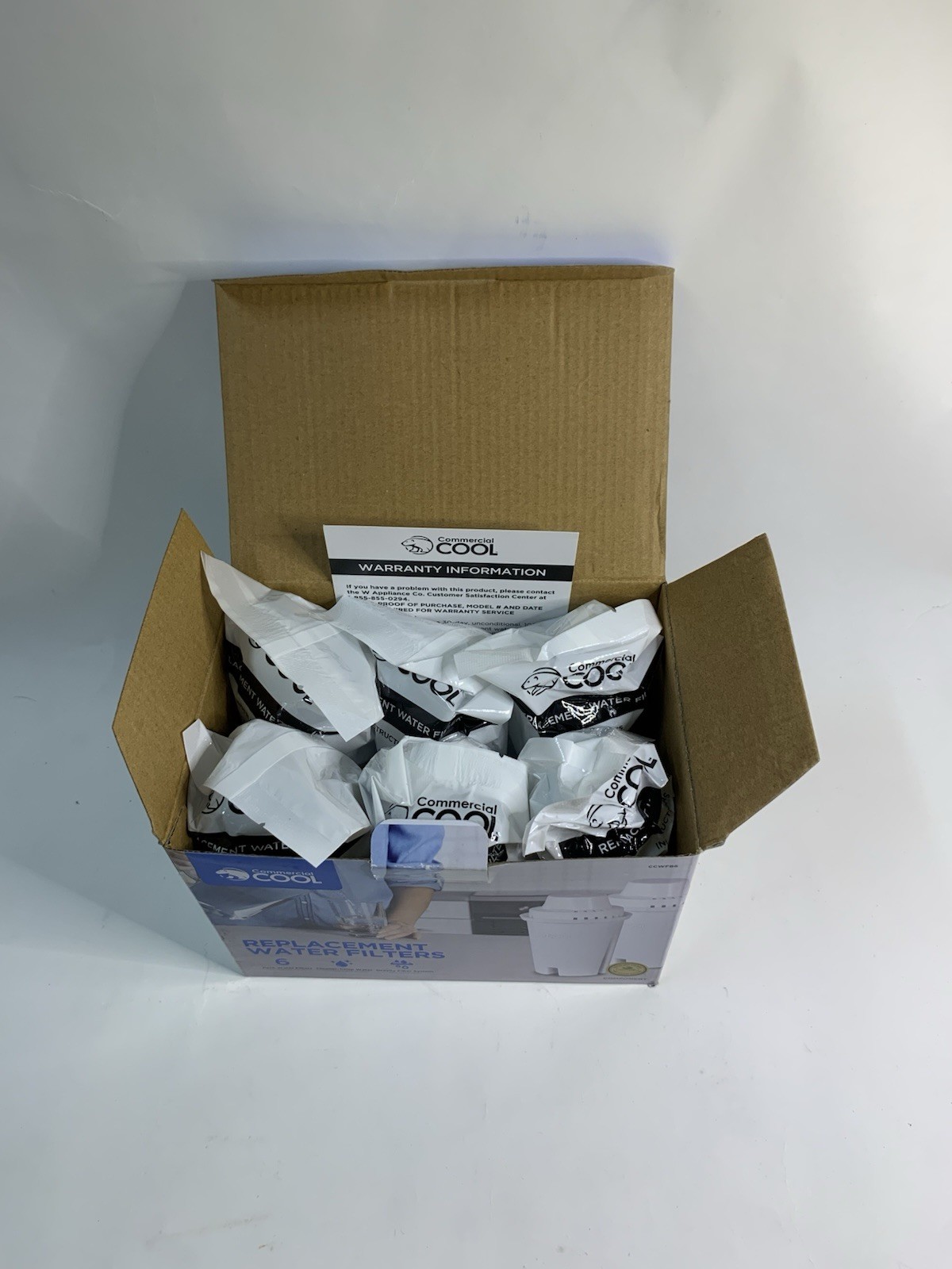 Commercial Cool CCWFB6 Replacement Water Filter Open Box 6 Pack