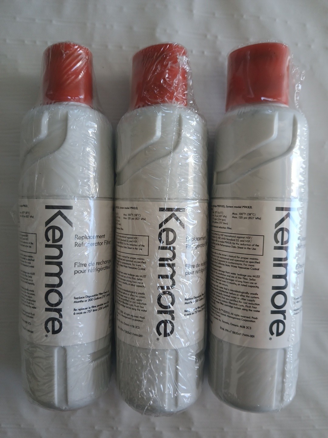 3 Pack Kenmore 9082 Replacement Refrigerator Water Filter For 469082 9903