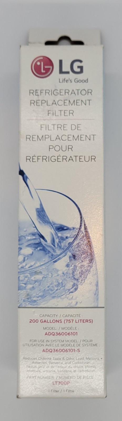 LG LT700P Refrigerator Replacement Filter 6 Month 200 Gallon
