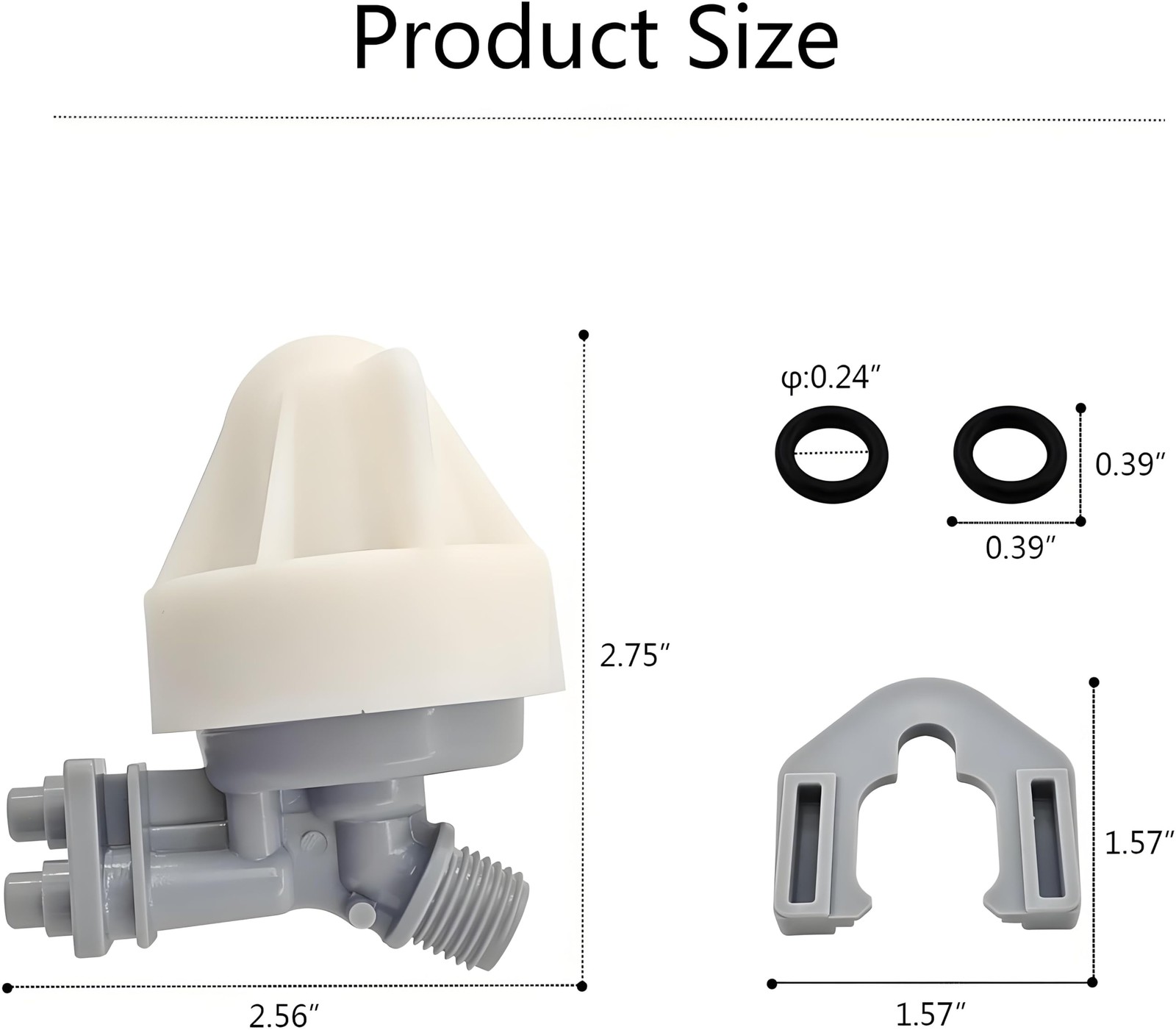 7187065 7253808 Water Softener Nozzle and Venturi Assembly Compatible Gray