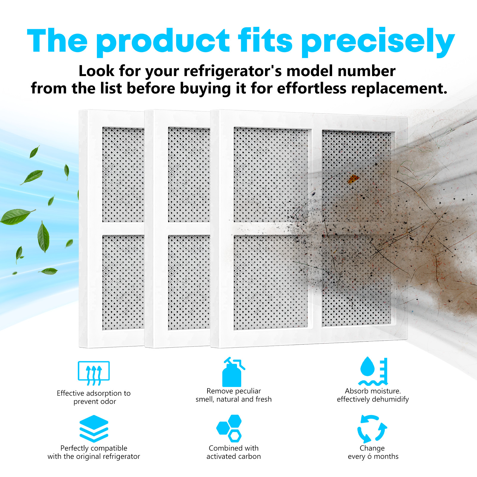 4 Pack GLACIER FRESH LT1000PC Replacement Water Filter w/6 PCS LT120F Air Filter
