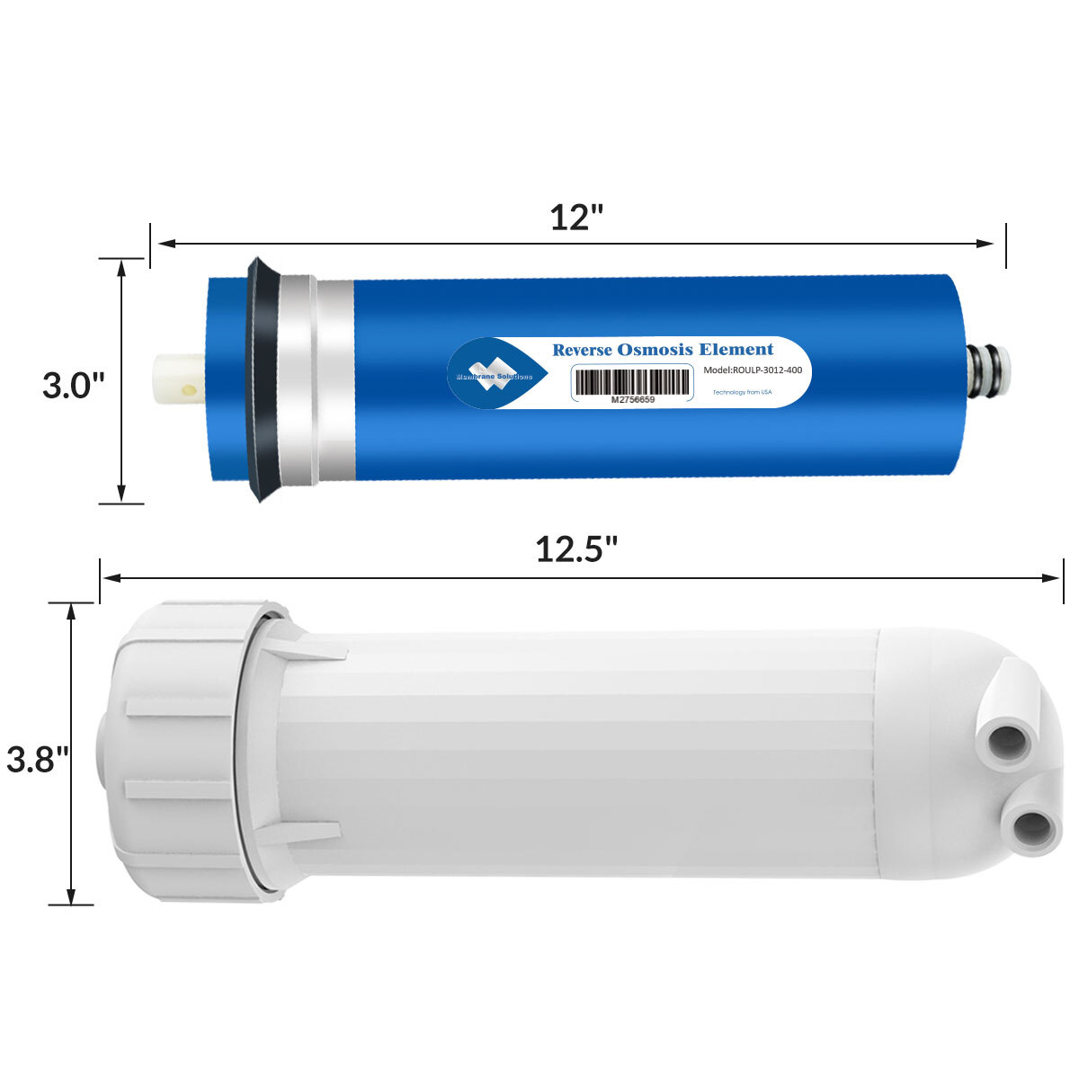 400 GPD RO Membrane Maple Syrup Reverse Osmosis Filtration System Cartridges Set