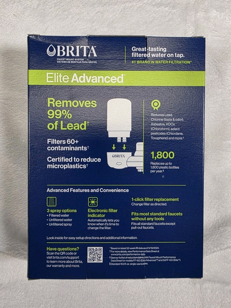 Brita Elite Advanced Tap Water Faucet Filtration System New In Box NIB