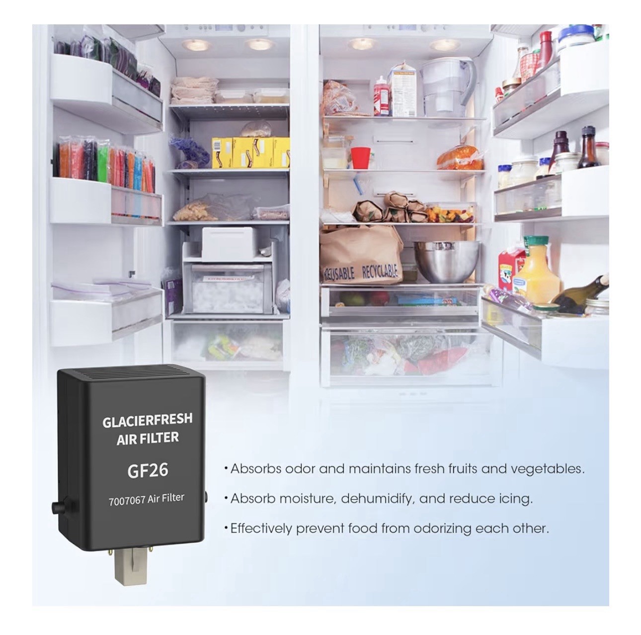 GLACIER FRESH Replacement for Sub-Zero Refrigerator Air Purification Cartridge