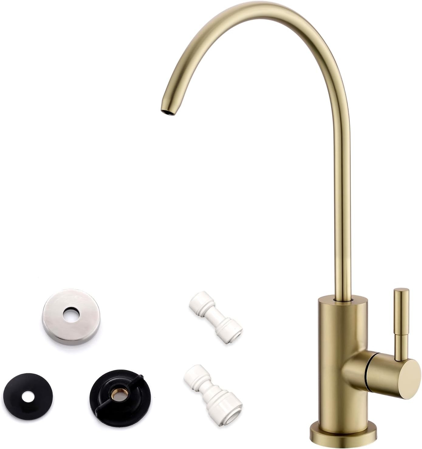 Elegant Gold Kitchen Water Filter Faucet – 360° Swivel for Pure Drinking Water