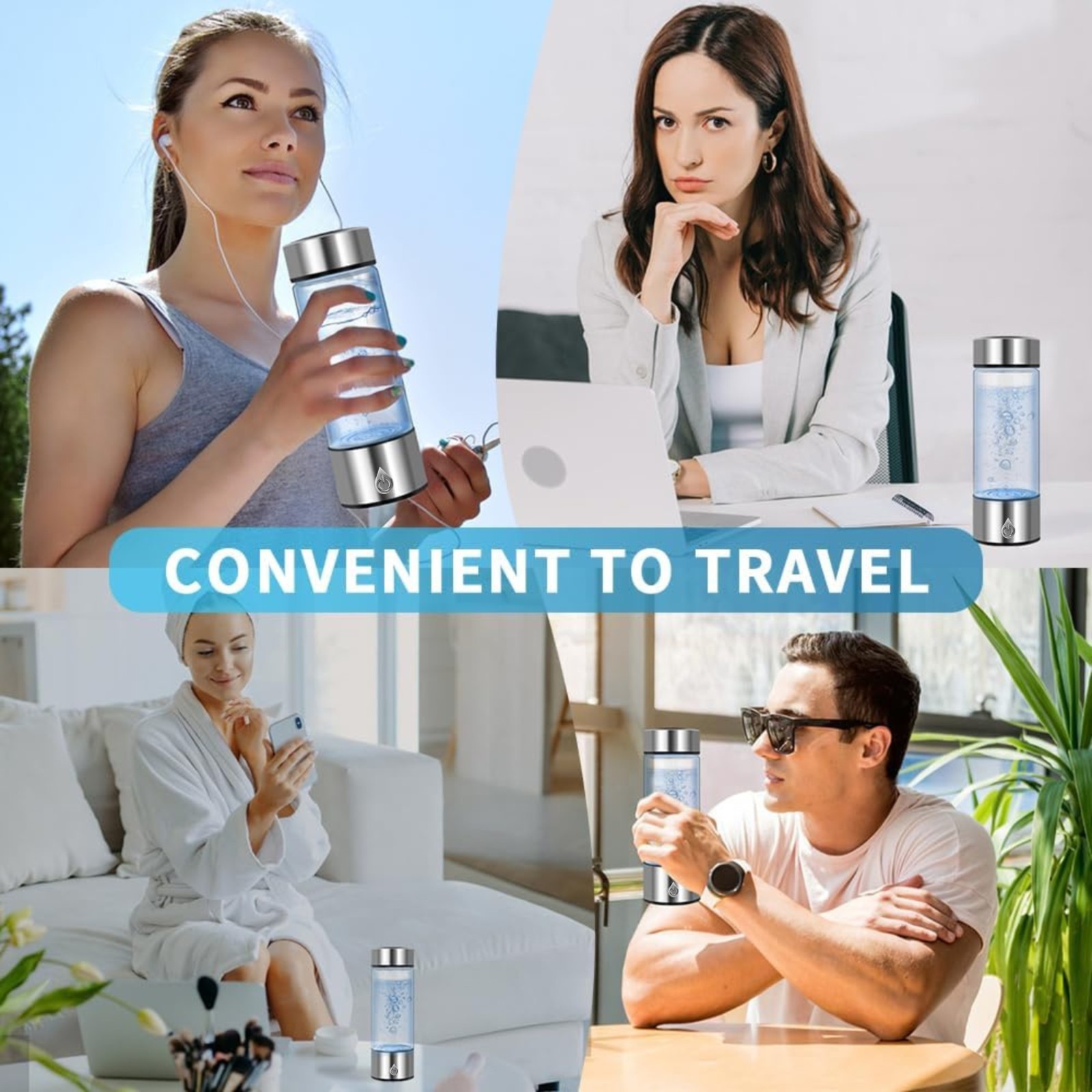 H2 Hydrogen Portable Water Bottle, Meets Style and Well-Being, Refine Water