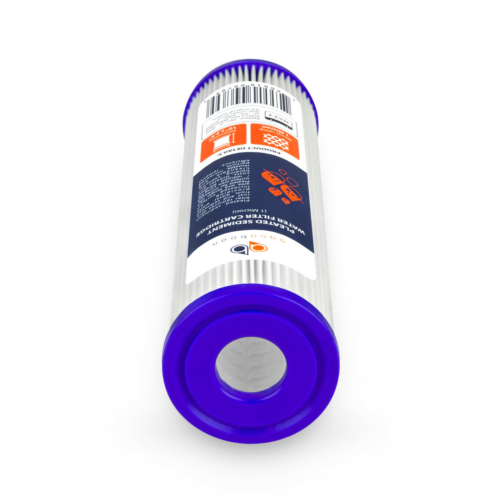 6 Pack of 1µm Pleated Sediment Water Filter Cartridges 10″x2.5″ Standard Size