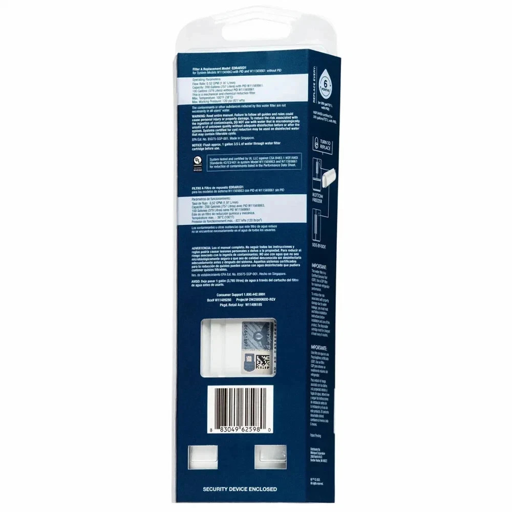4 Pack Refrigerator Filter A EDRARXD²1 Replacement Cartridge EDRARXD1B