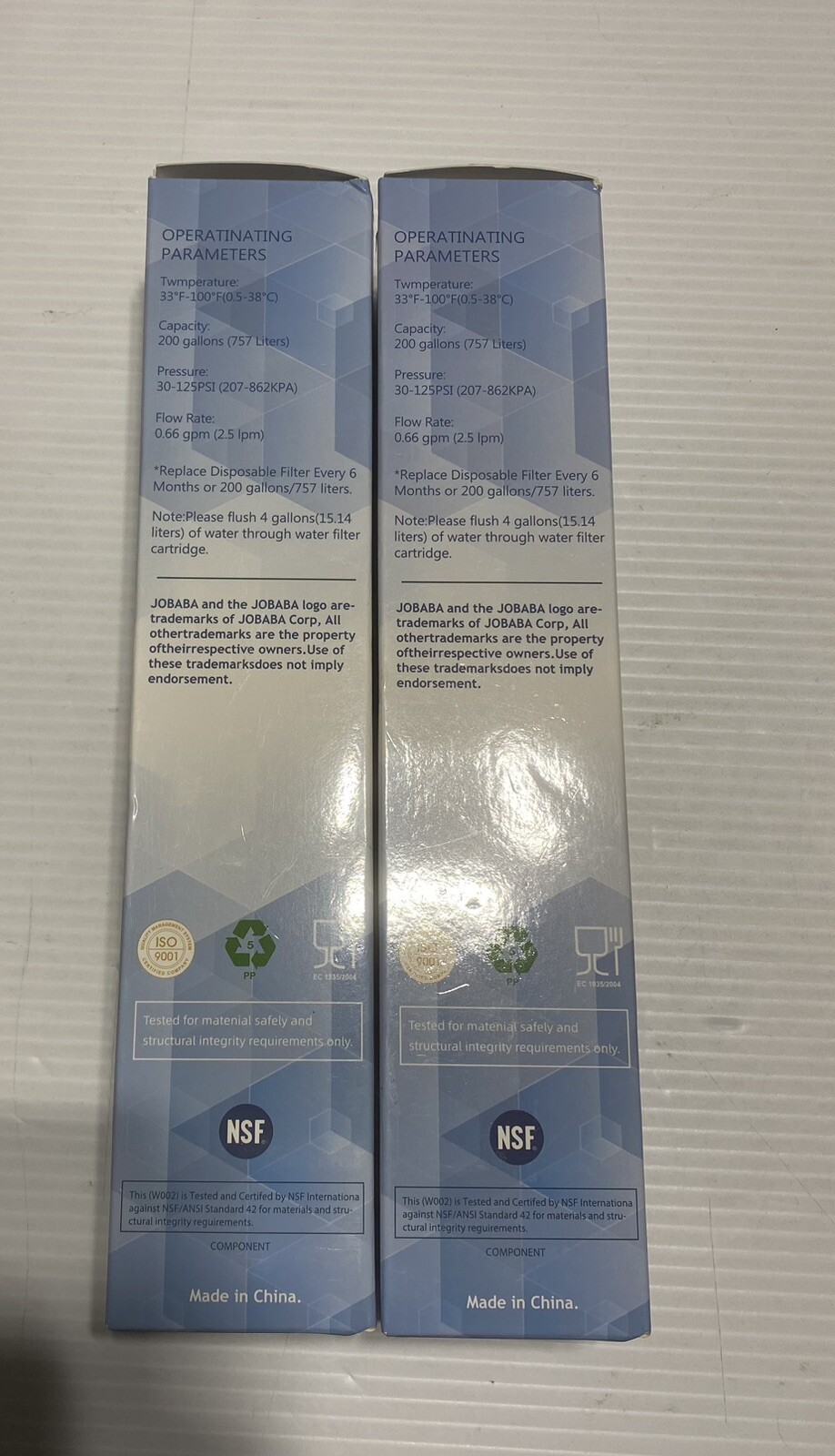 2 New Jobaba WOO2 Replaces Water Filter ULTRAWF 469999 For Frigidaire Kenmore