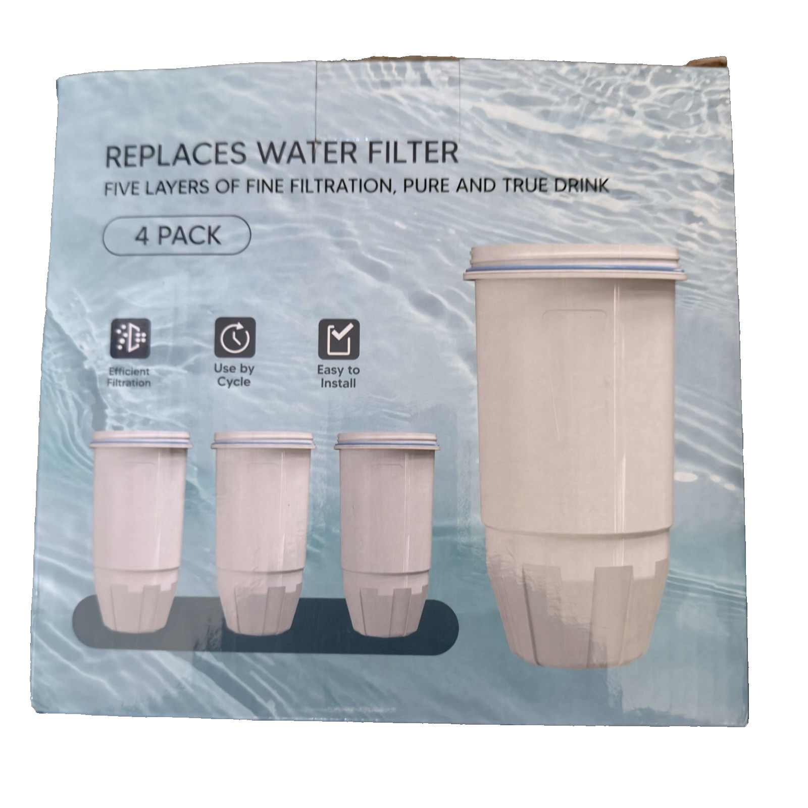 Water Filter Replacement Set 3 Fit for Zero Pitcher and Dispenser ZR-001 ZR-017