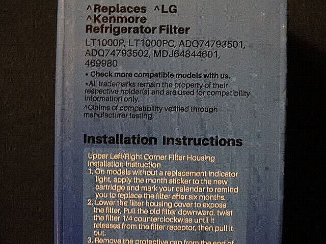 IcePure RWF4700A Water Filter for LG Kenmore – White Factory Sealed
