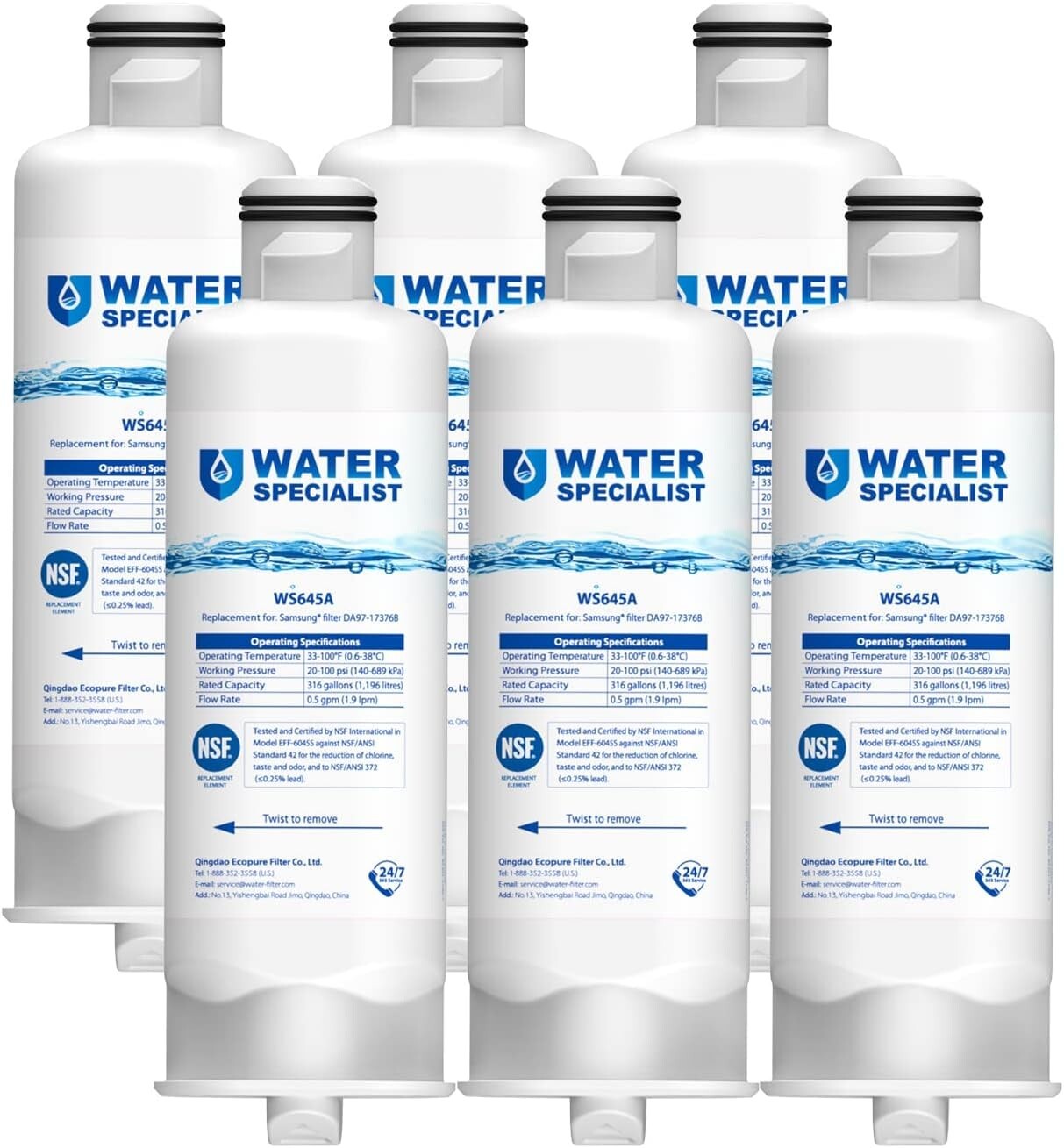 Waterspecialist DA97-17376B Replacement for Samsung HAF-QIN/EXP, HAF-QIN(6)