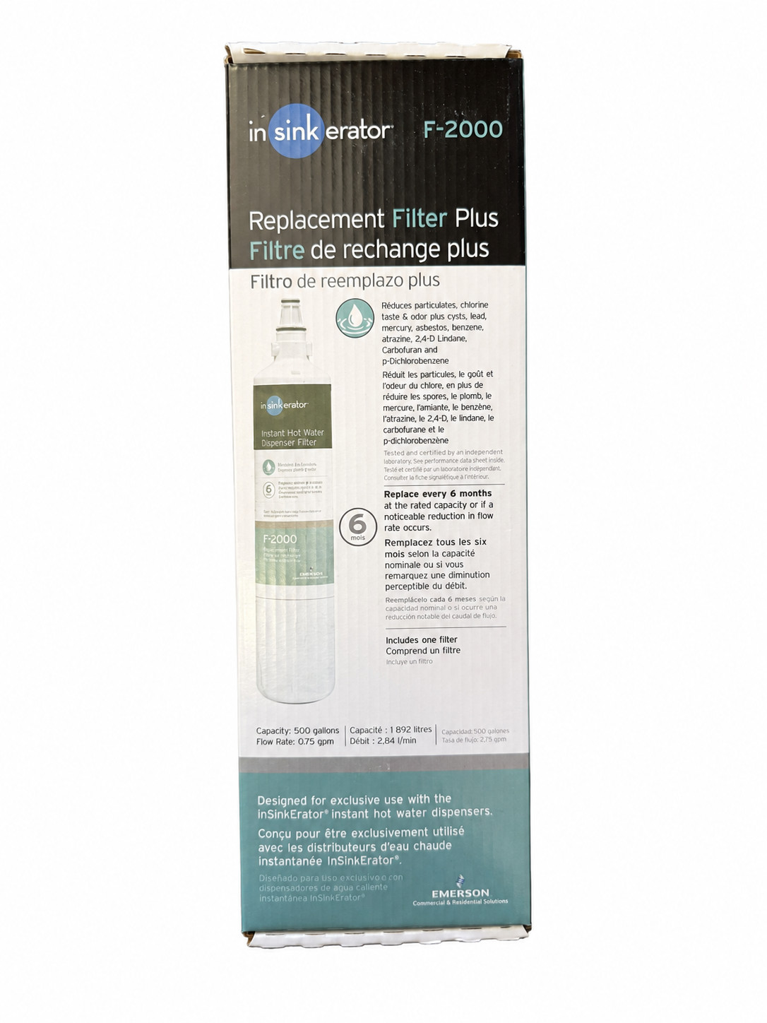 Insinkerator F-2000 Instant Hot Water Dispenser Filter Replacement Filter Plus