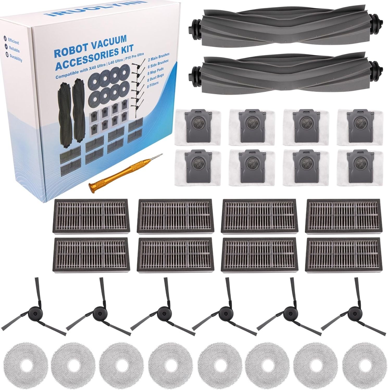 Replacement Accessories Parts Kit Compatible with Dreame L40 Ultra | X40 Ultra |