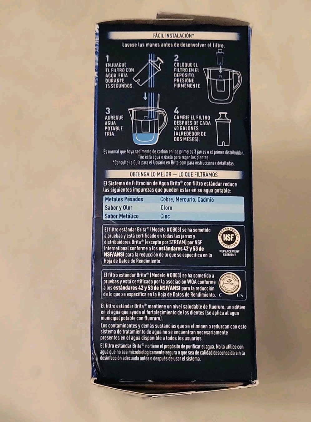 Brita Standard Water Filter 0B03 Replacement 3 Pack Pitchers Dispensers