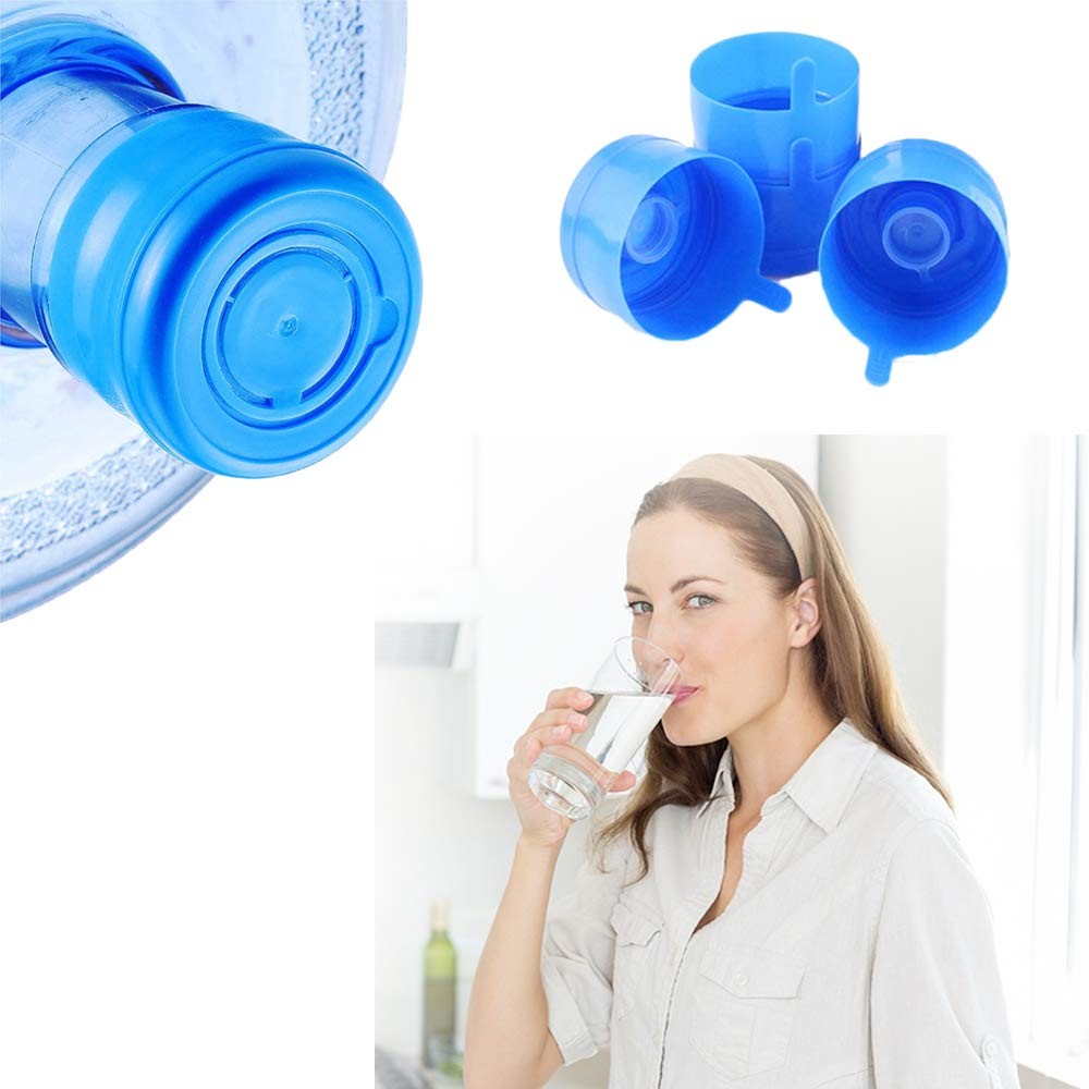 Zddaoole 30 Pack Non Spill Caps,Reusable 55mm 3 and 5 Gallon Water White