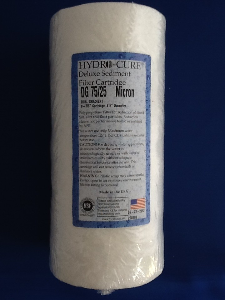 HYDRO CURE DELUXE DG 75/25 BIG BLUE 10″x4.5″ SEDIMENT FILTER