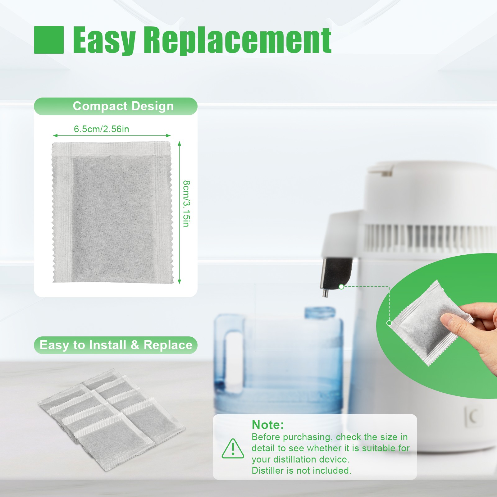 20 Bags Distiller Carbon Filters Activated Carbon Filter For Water Purification