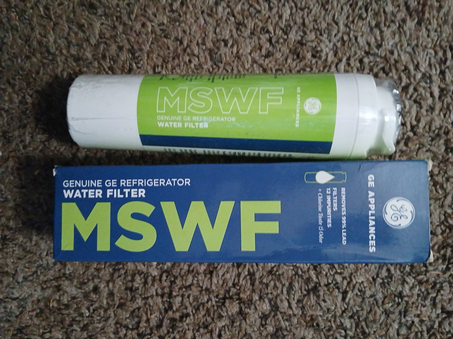 MSWF Genuine Replacement Cartridge for GE Refrigerator Water Filter 2 Pack New!