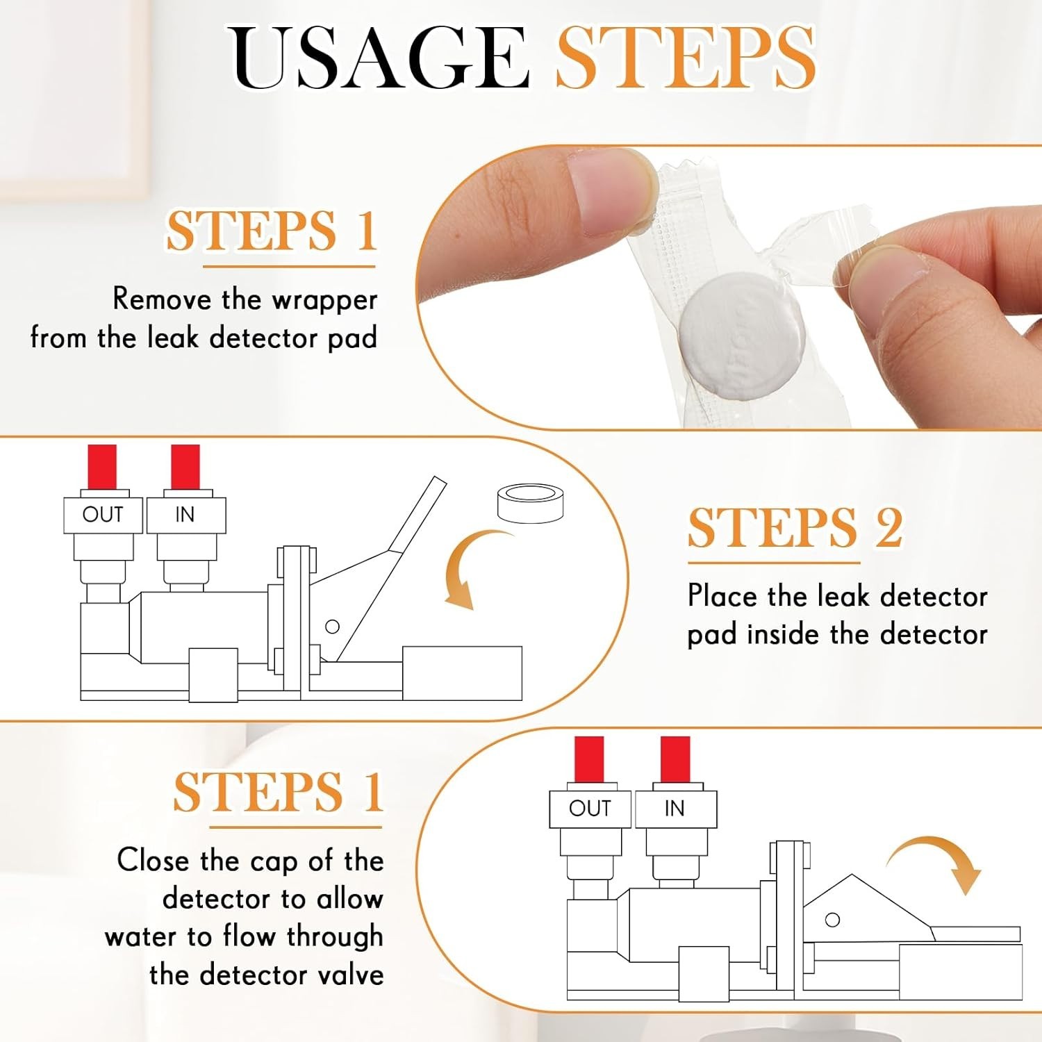 18mm Cotton Leak Detector Replacement Pads – 10 Pcs for Water Filtration Safety