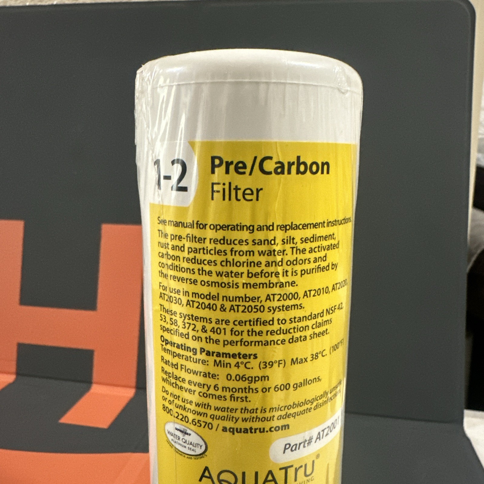 AquaTru Classic Pre/Carbon Filter (Stages 1–2) – Compatible with AquaTru Classic