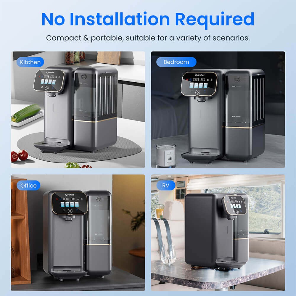 Hydrofast C100 Water Filters & 41-100.4°F Countertop Reverse Osmosis System,