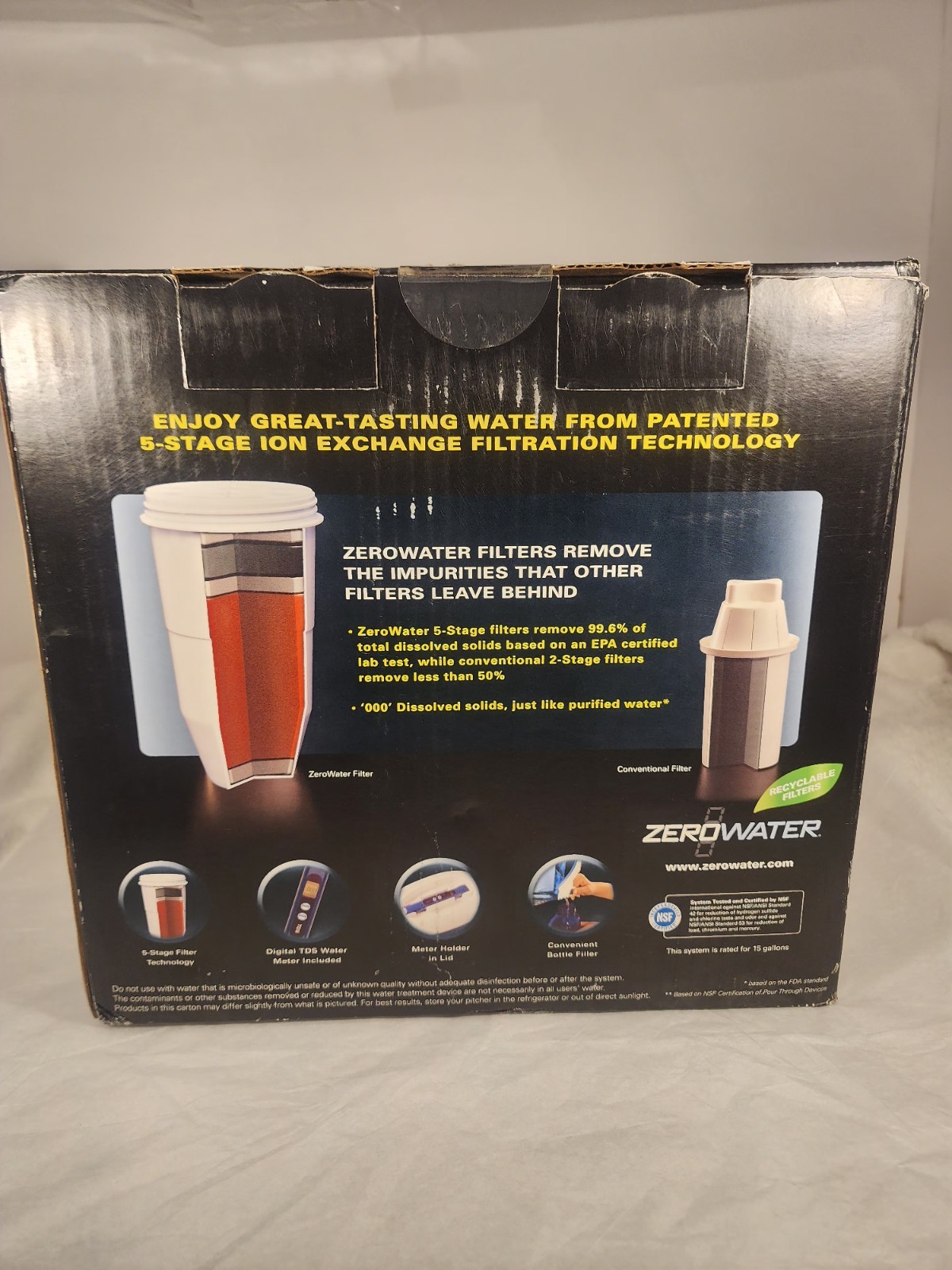 10-cup ZeroWater Pitcher ZP-010 Advanced 5-Stage ION Exchange Filtration Pitcher